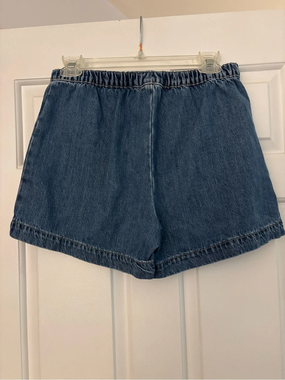 Old Navy Blue Denim Wrap Shorts with Button Detail